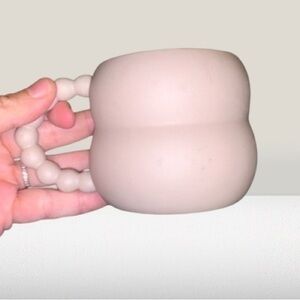 Beaded Handle‎ Ceramic Mug - Beige